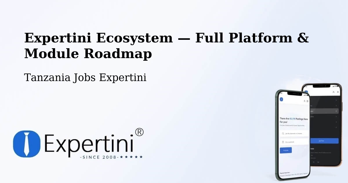 Expertini Ecosystem — Full Platform & Module Roadmap – Matui